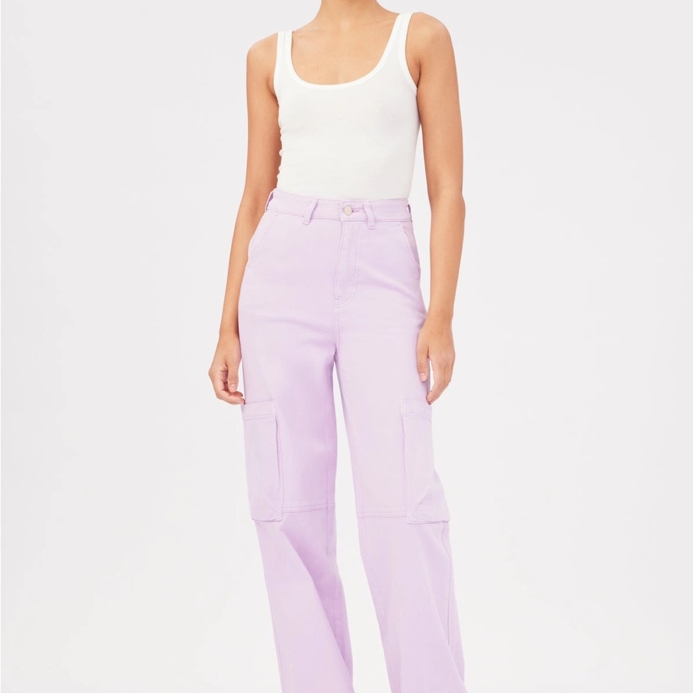 Warp + Weft Lavender NCE Cargo Pants with matching vest